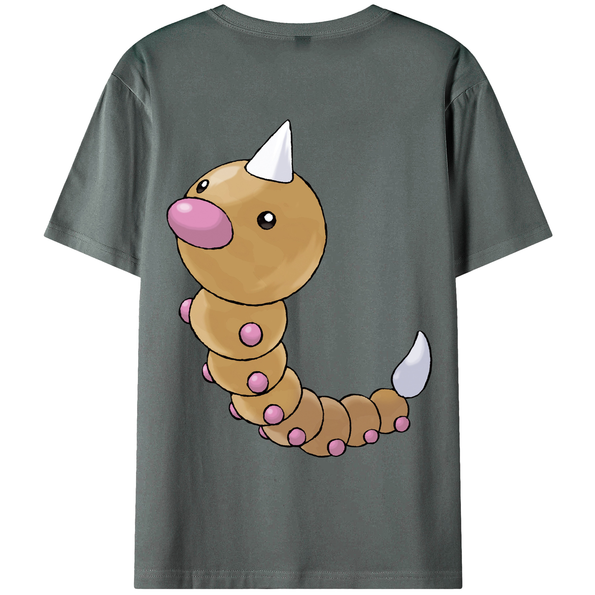 （画像用） ポケットモンスター Pokémon 綿100％ メンズ半袖Tシャツ（バックプリント） 通気性